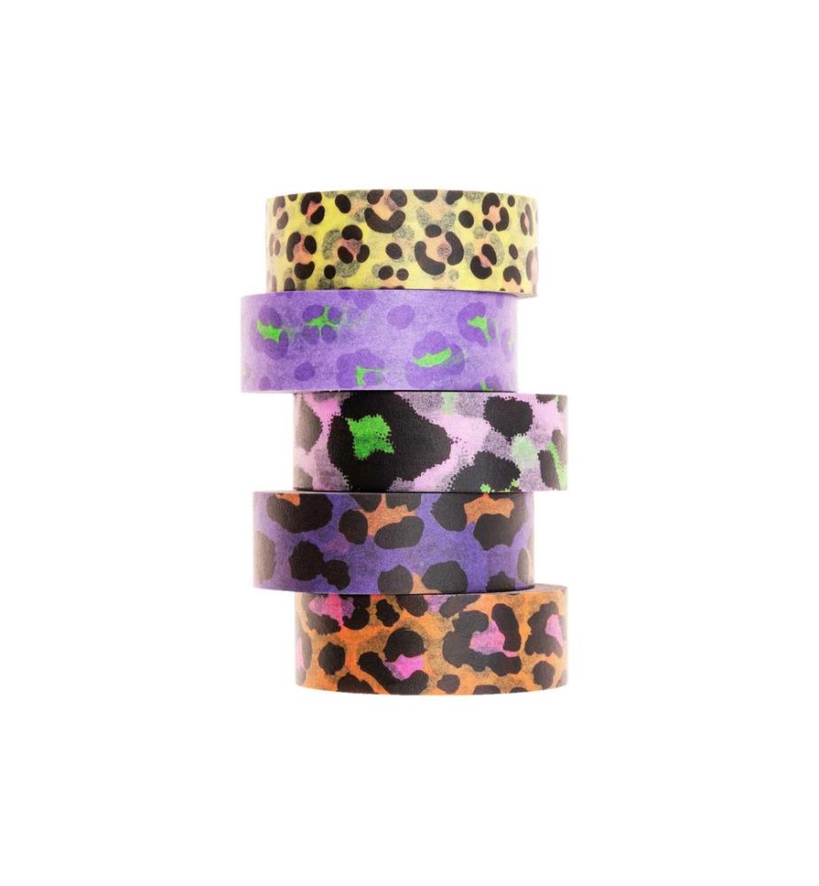 Rico Design Washi Tape Leo 5 Stück, Mehrfarbig