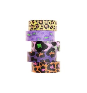 Rico Design Washi Tape Leo 5 Stück, Mehrfarbig