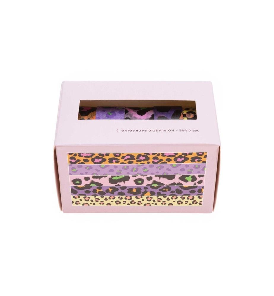 Rico Design Washi Tape Leo 5 Stück, Mehrfarbig
