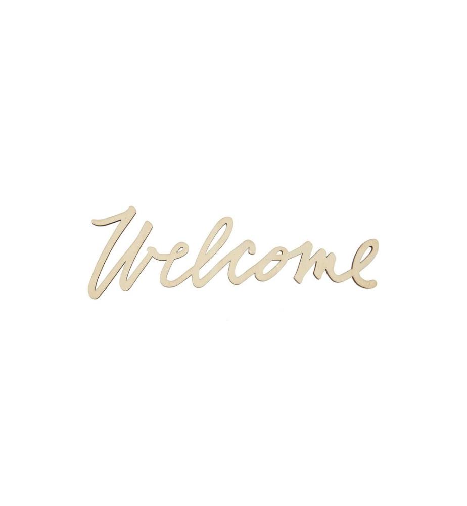 Rico Design Holzartikel Welcome 29 x 10 cm, magnetisch