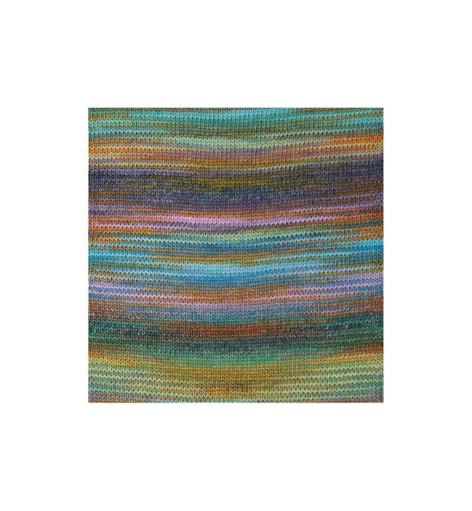 Rico Design Wolle Melange 200 g, Türkis, Flieder
