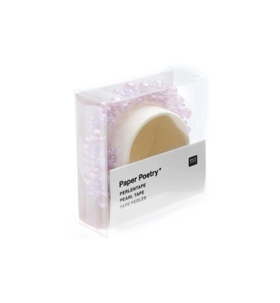 Rico Design Perlensticker Paper Poetry 50 cm, 1 Stück Rosa