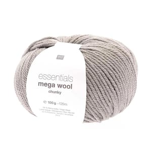 Rico Design Wolle Essentials Mega Wool chunky 100 g, Steingrau