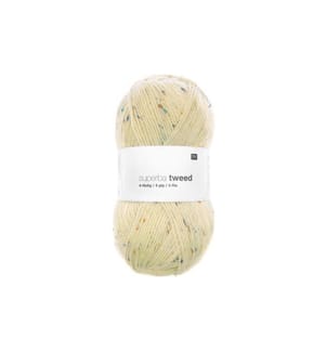 Rico Design Laine Soft Tweed pour chaussettes 4 fils, 100 g, Crème