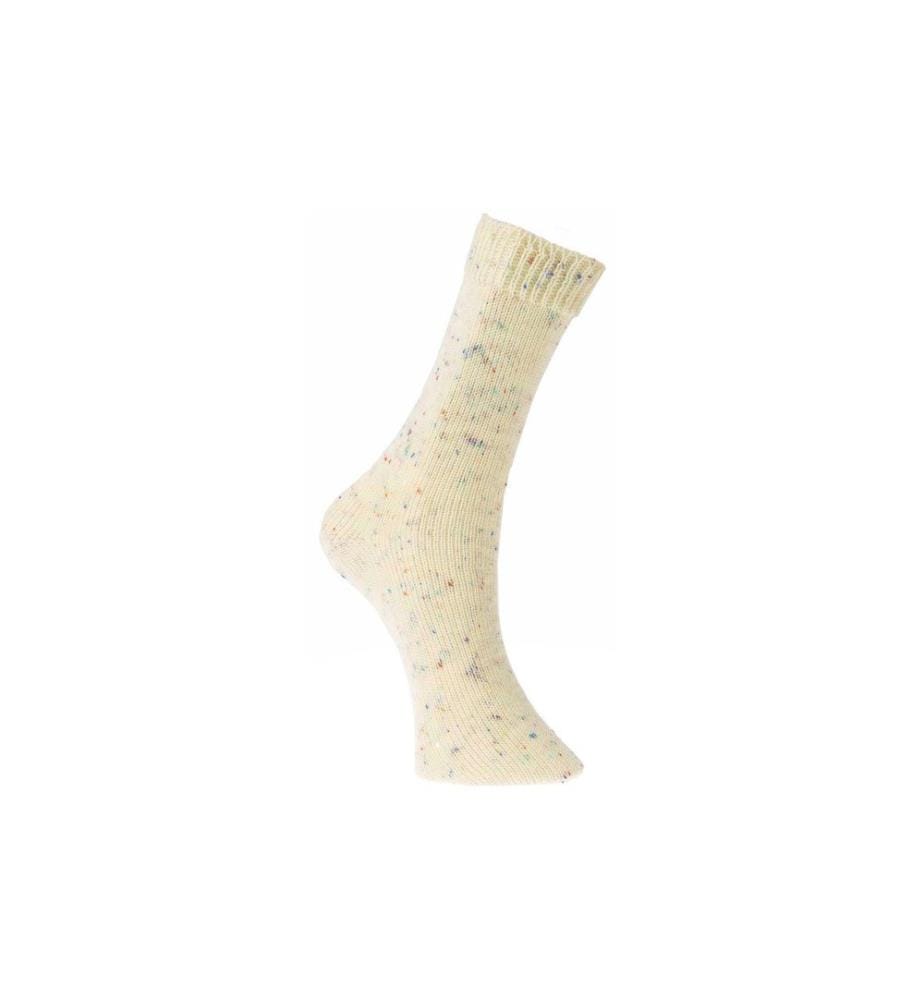 Rico Design Wolle Soft Tweed für Socken 4-fädig, 100 g, Crème