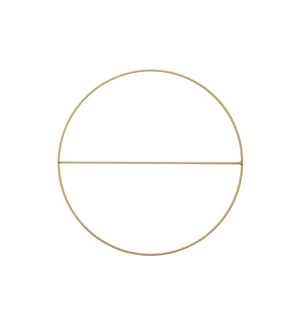 Rico Design Anneau métallique avec barre transversale Doré, 25 cm