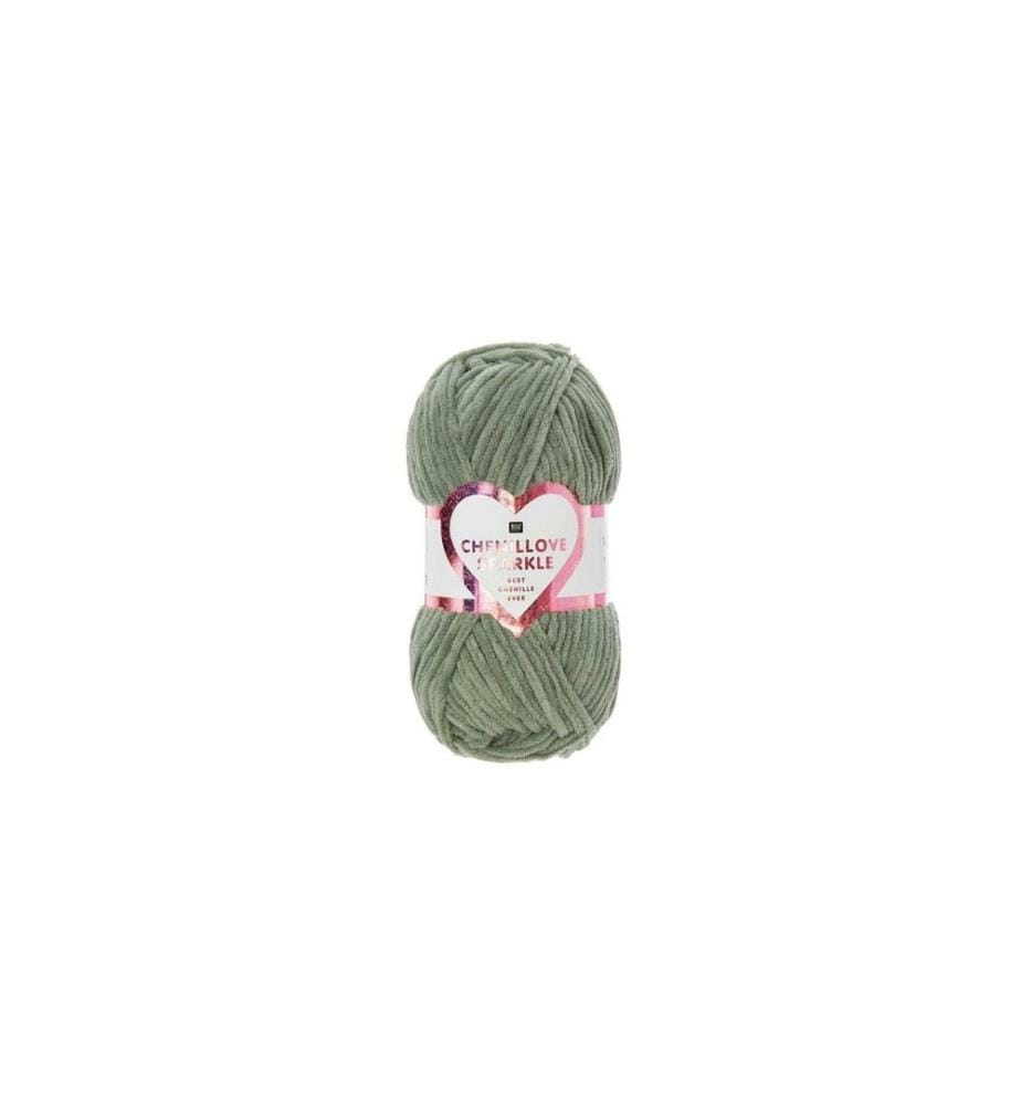 Rico Design Wolle Rico Chenillove Sparkle Salbei