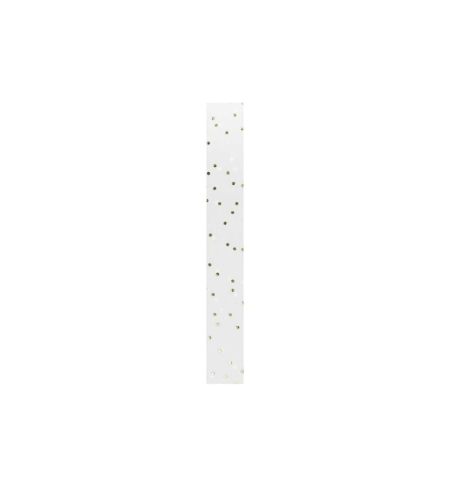 Rico Design Washi Tape Punkte 1.5 cm x 10 m, Gold/Grau