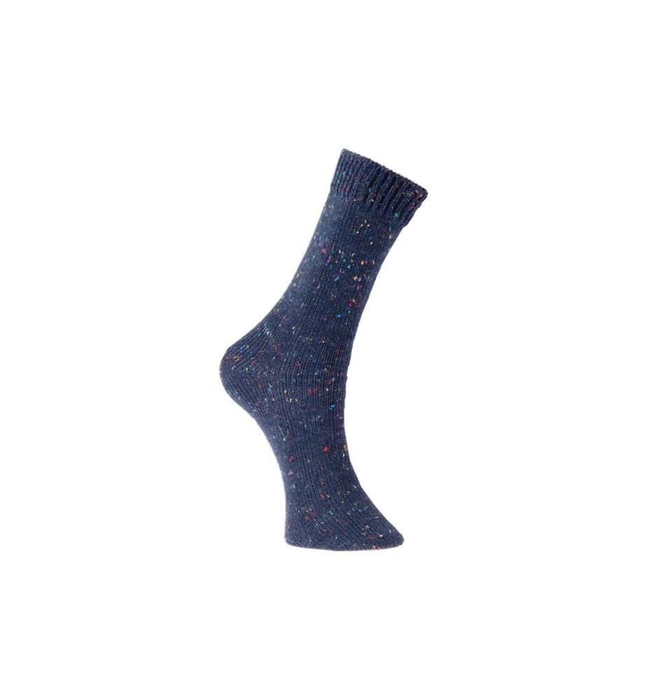 Rico Design Wolle Soft Tweed für Socken 4-fädig, 100 g, Marineblau