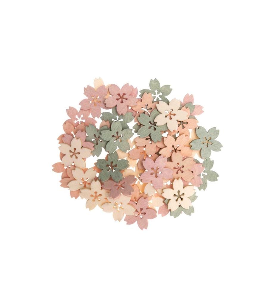 Décoration à parsemer Rico Design Fleur 48 pièces, Mix pastel