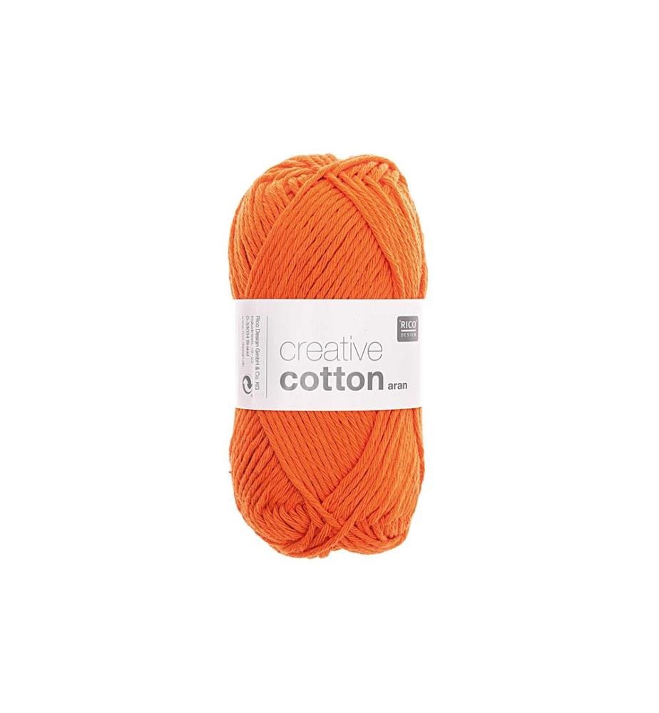 Rico Design Wolle Creative Cotton Aran 50 g Orange