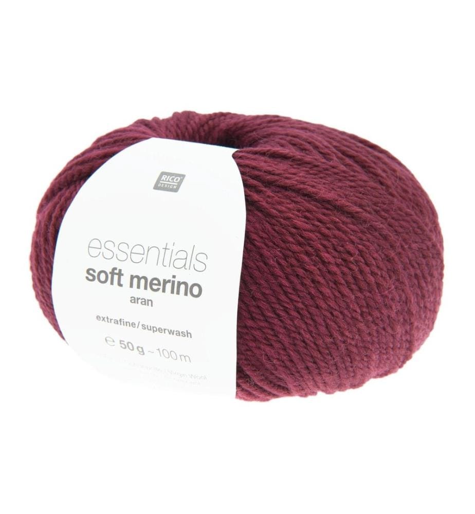 Rico Design Laine Soft Merino aran 50 g, Bordeaux