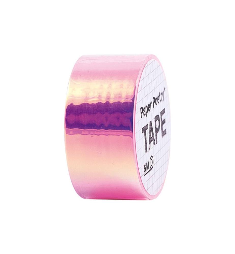 Rico Design Deko-Klebeband Mirror Rainbow 1.9 cm x 5 m, Pink