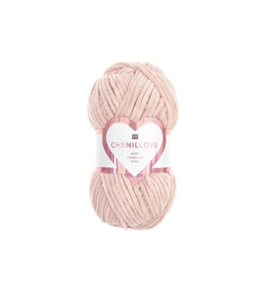 Laine Rico Design Chenillove 100 g, Vieux rose