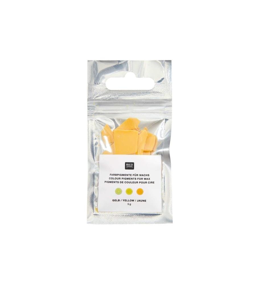 Rico Design Wachsfarben Kerzenfarbe 5 g, Gelb