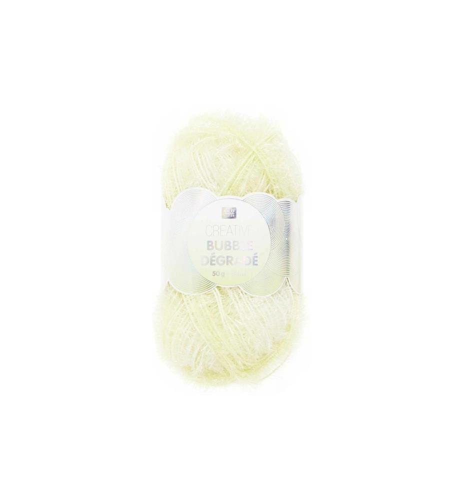 Rico Design Laine Creative Bubble Dégradé 50 g / 90 m, Jaune