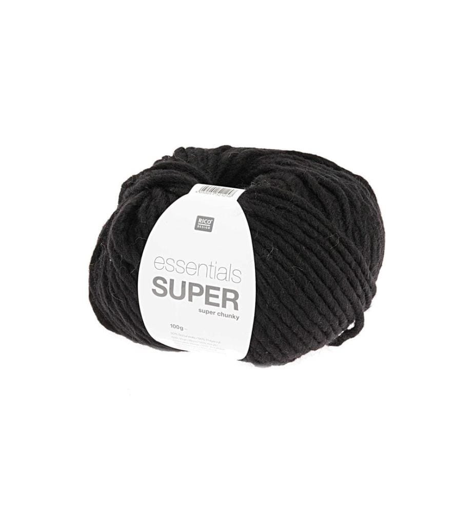 Rico Design Wolle Essentials Super Super Chunky 100 g Schwarz