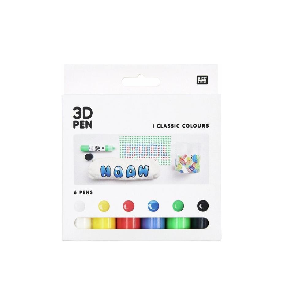 Rico Design Bastelfarbe 3D Pen Classic 6 x 27 ml