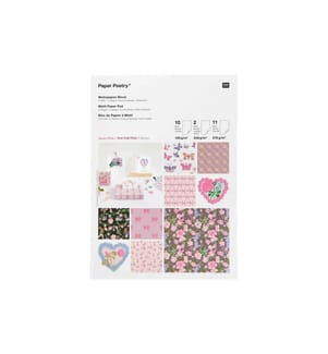 Rico Design Motivpapier La Vie En Rose A4, 270 g/m², Mehrfarbig