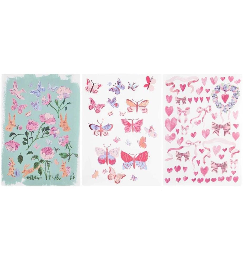 Rico Design Motivpapier La Vie En Rose A4, 270 g/m², Mehrfarbig