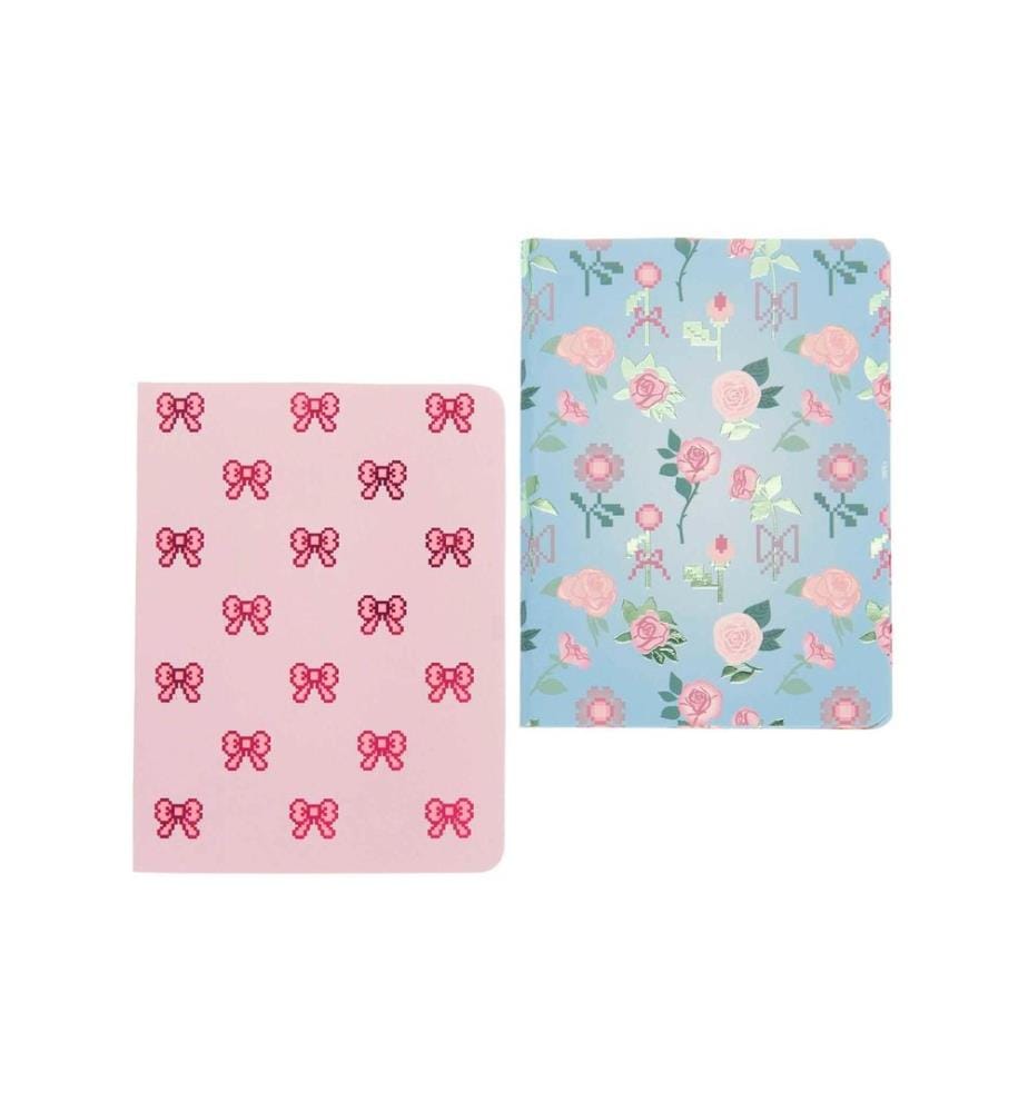 Rico Design Carnet de notes La Vie en Rose 2 x A6, Dot, Bleu/Rose