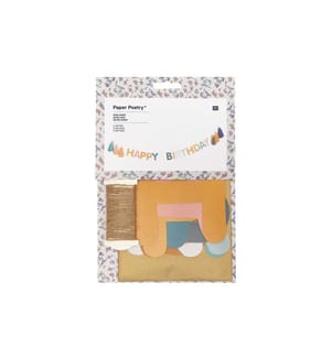 Rico Design Girlande Happy Birthday 3 m, Mehrfarbig