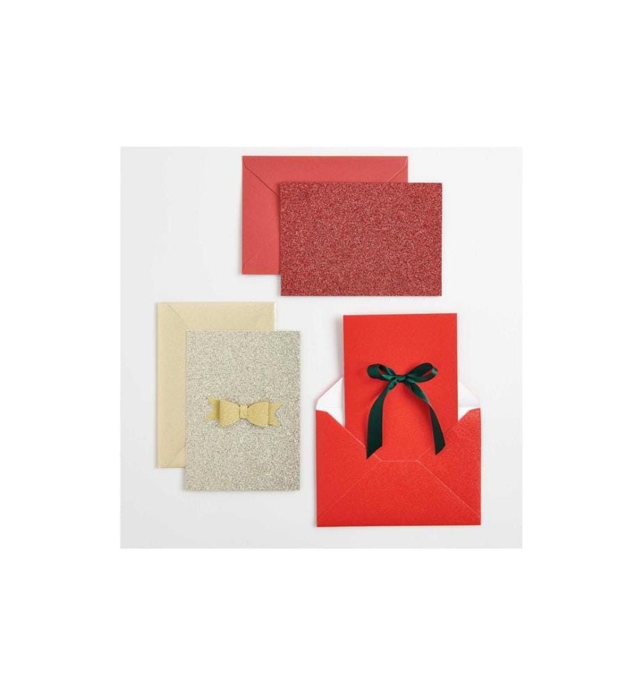 Rico Design Set di carte Glitter Rosso opaco