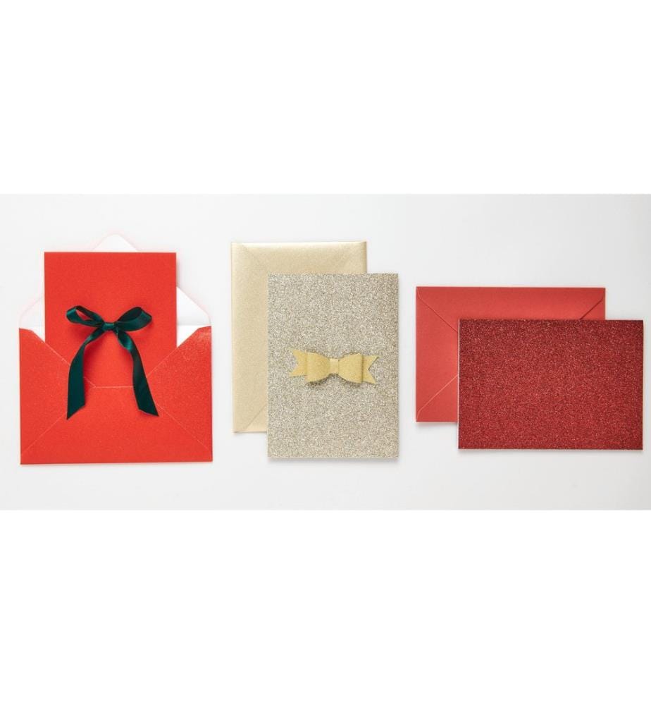 Rico Design Set di carte Glitter Rosso opaco