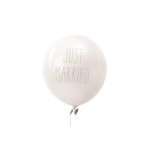 Rico Design Luftballon Just Married Ø 30 cm, 12 Stück, Weiss
