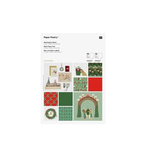 Rico Design Motivpapierblock Weihnachtsmarkt 22 Blatt, 120-270 g/m²