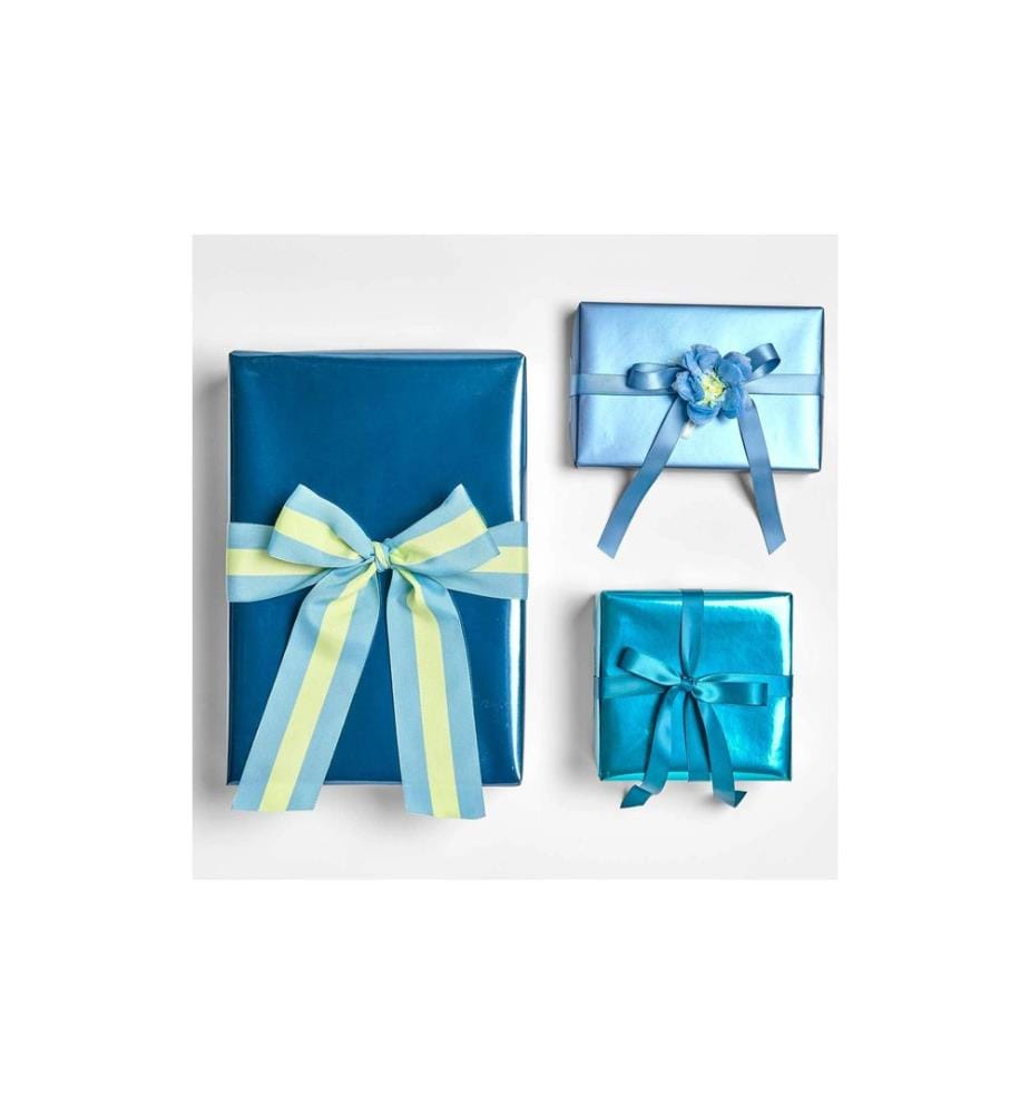 Rico Design Geschenkpapier Metallic 70 cm, 1 Stück, Petrol