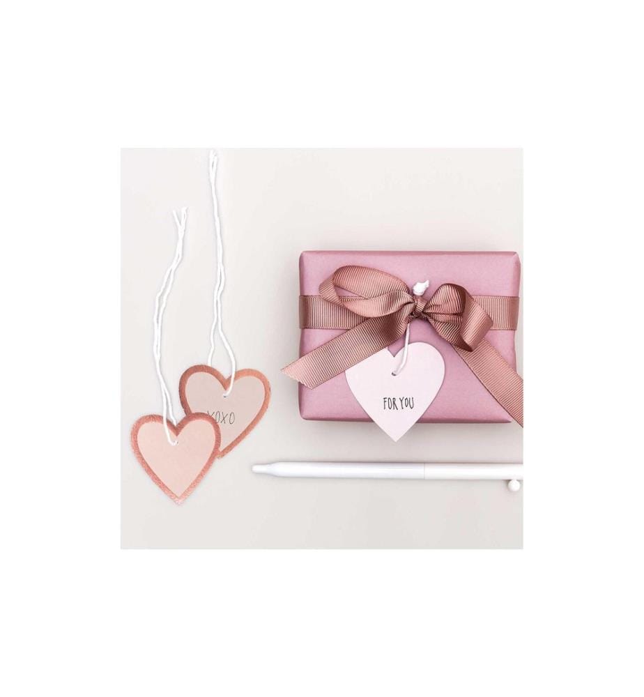 Étiquettes cadeaux Rico Design Coeur 24 pièces, rose