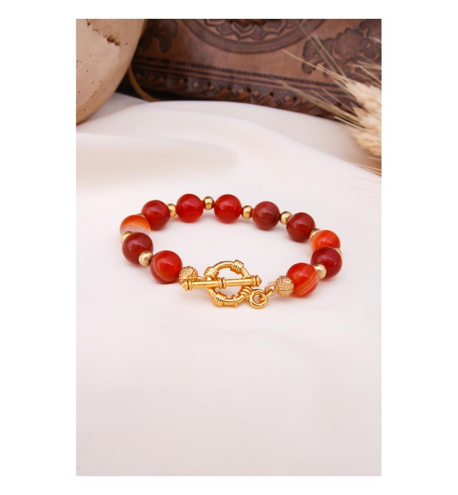 Bracelet Agate - Orange