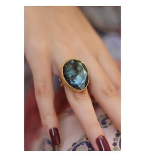 Bague Labradorite - Gris