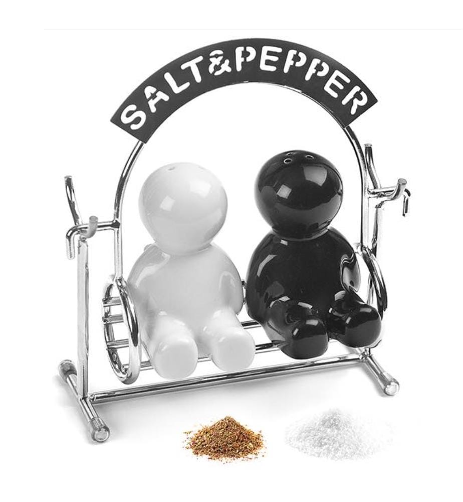 Salz- und Pfefferstreuer-Set - Weiss und Schwarz