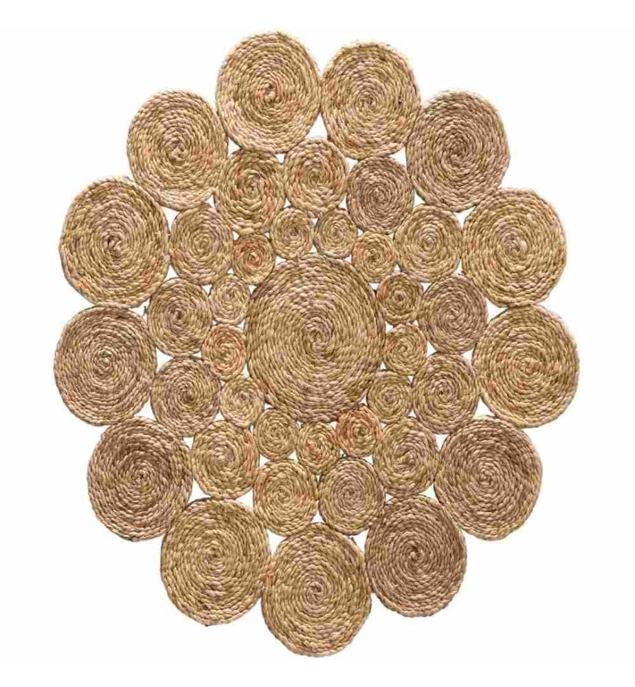 Tapis, naturel, 100 % jute, 90 x 90 cm