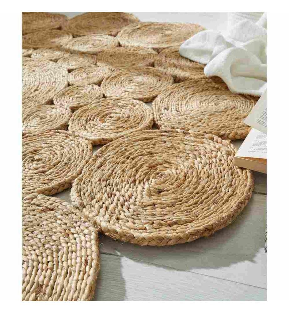 Tapis, naturel, 100 % jute, 90 x 90 cm