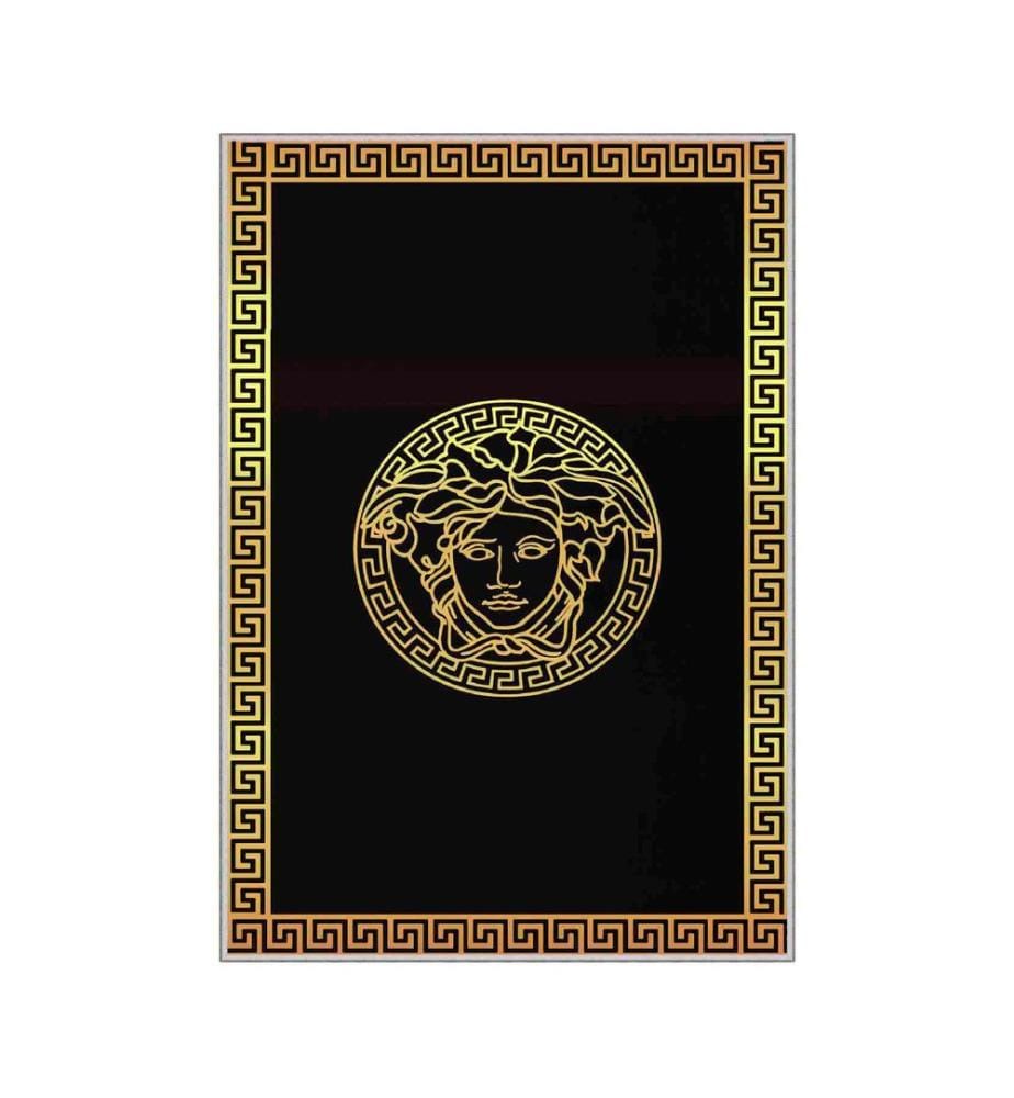 Teppich, Gold, Schwarz, 100% Polyester, 80 x 150 cm