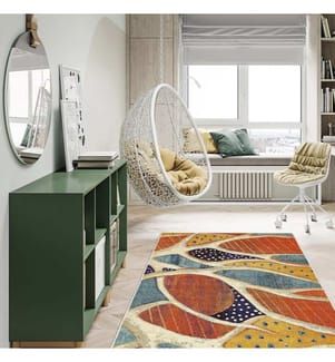Teppich, mehrfarbig, 70% Baumwolle / 30% Polyester, 100 x 300 cm