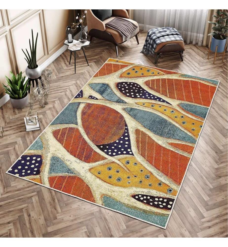 Teppich, mehrfarbig, 70% Baumwolle / 30% Polyester, 100 x 300 cm