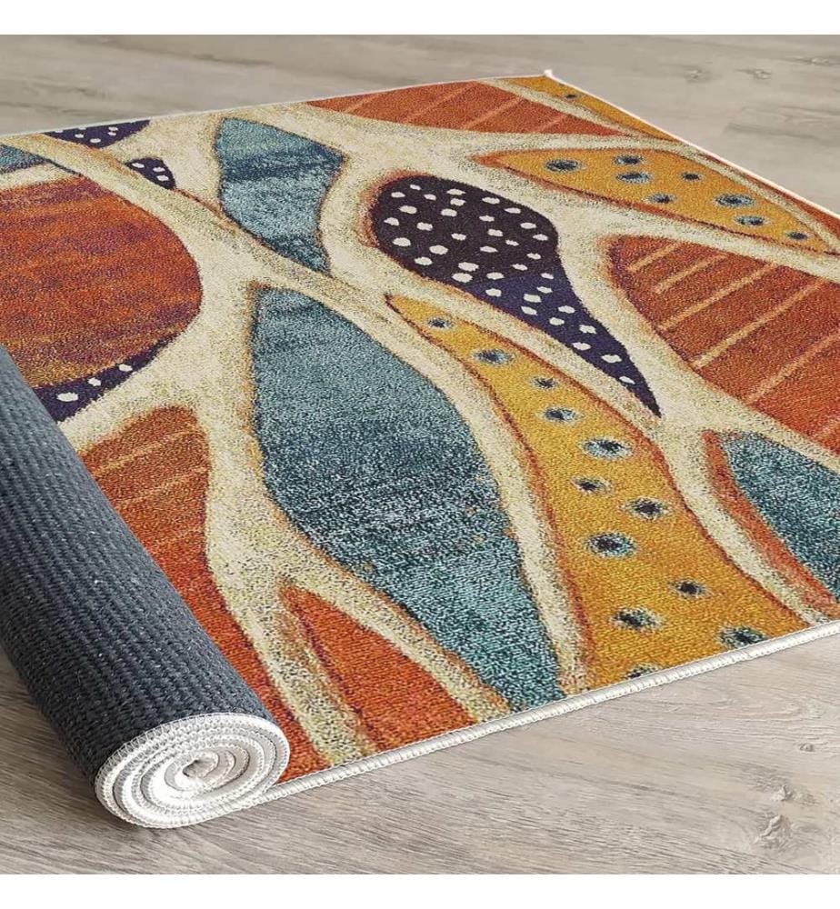 Teppich, mehrfarbig, 70% Baumwolle / 30% Polyester, 100 x 300 cm