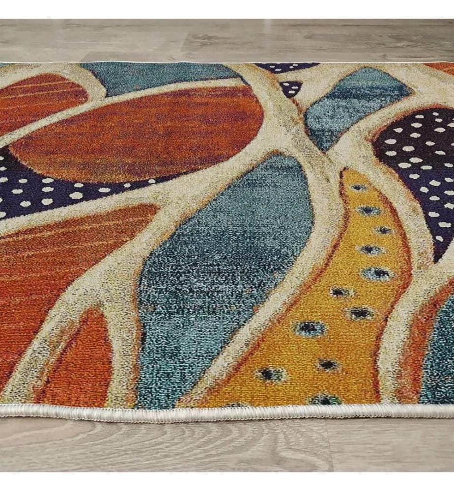 Teppich, mehrfarbig, 70% Baumwolle / 30% Polyester, 100 x 300 cm