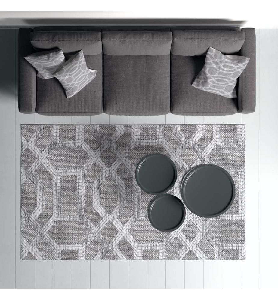 Teppich, 100 x 150, Grau, 70 % BAUMWOLLE / 30 % POLYESTER