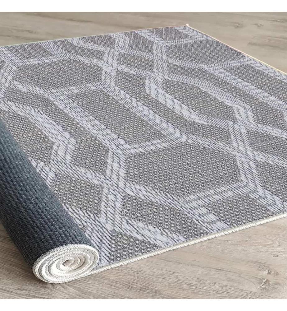 Teppich, 100 x 150, Grau, 70 % BAUMWOLLE / 30 % POLYESTER