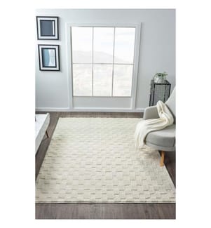 Tapis, crème, 100% polyester, 200 x 290 cm