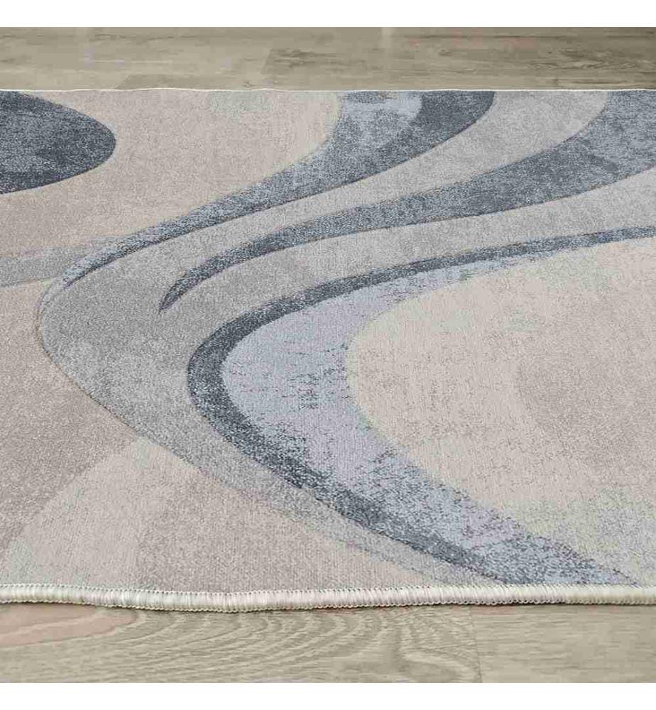 Teppich, Blau, 70% Baumwolle - 30% Polyester, 120 x 180 cm