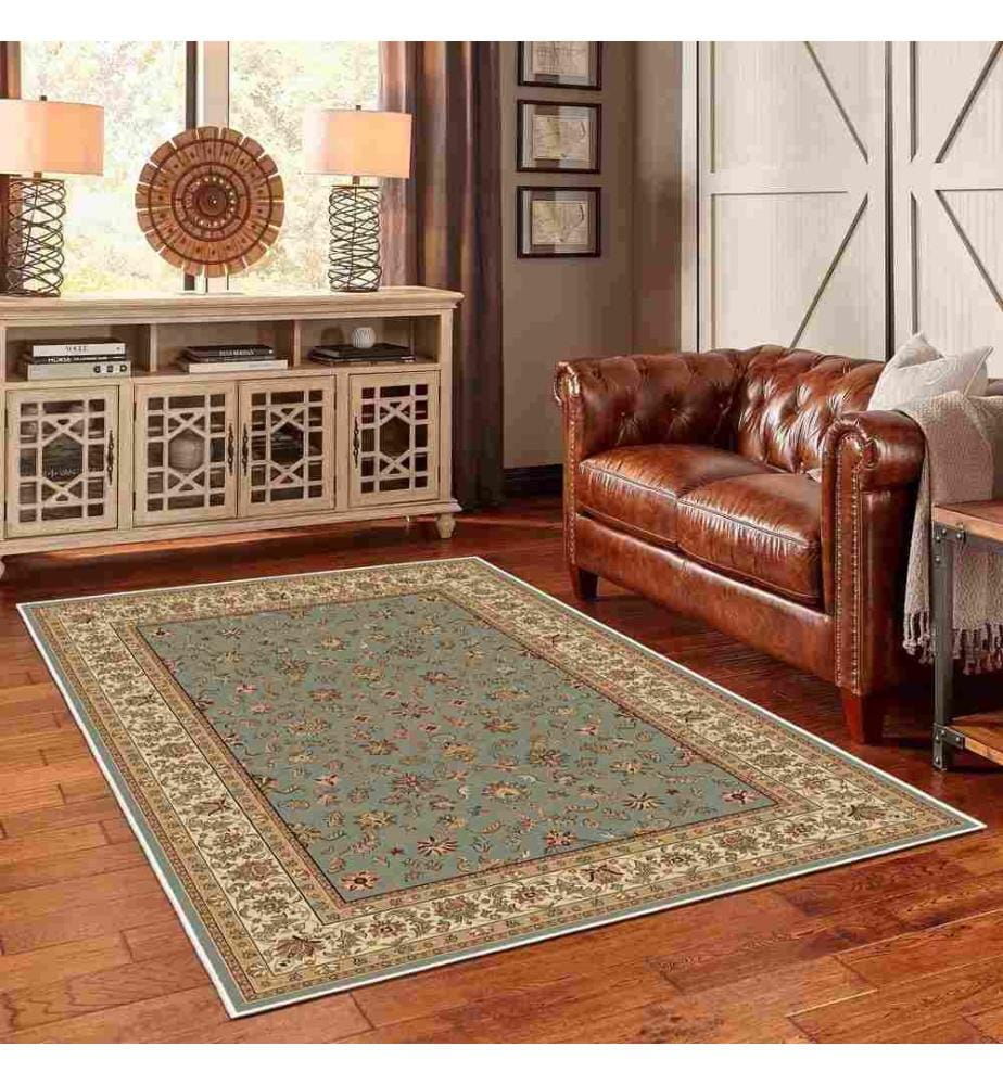 Tapis, vert, 70% coton - 30% chenille, 200 x 300 cm