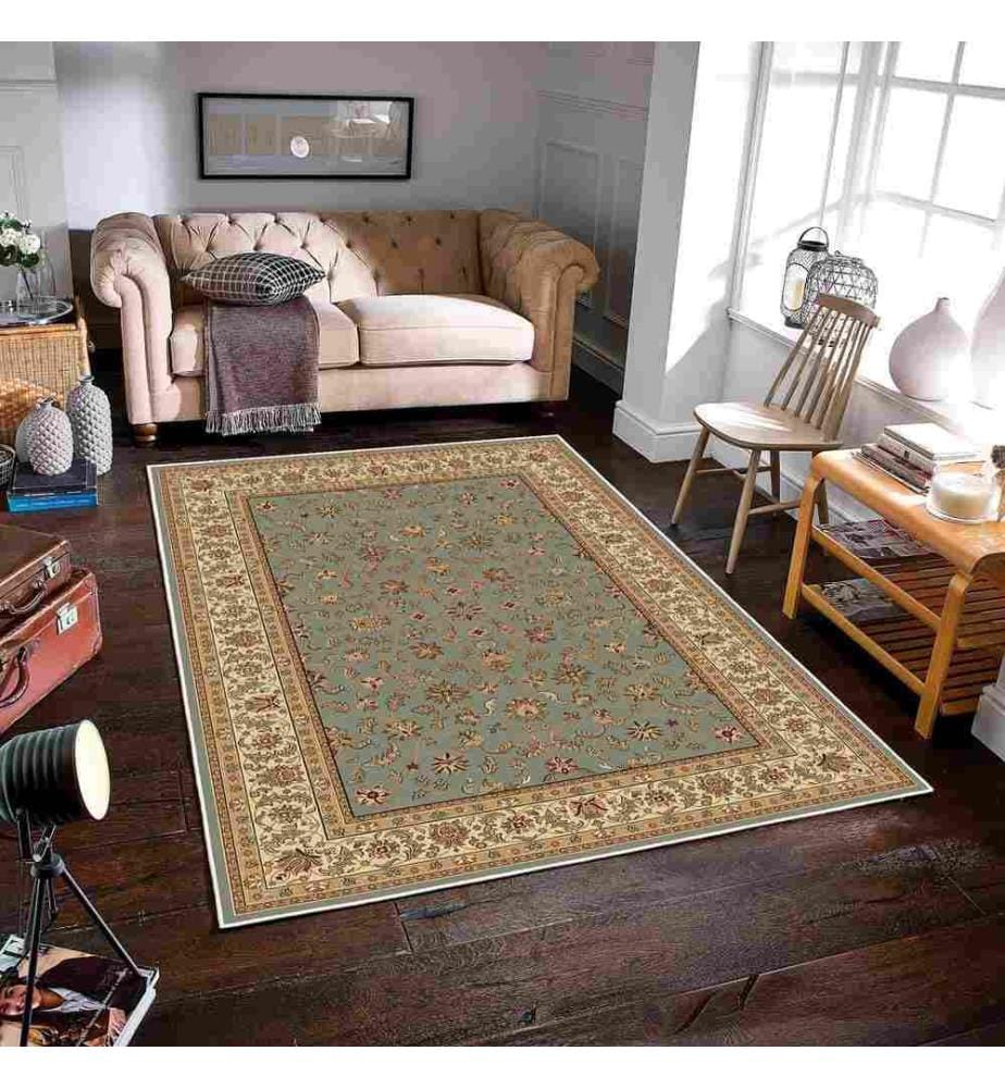 Tapis, vert, 70% coton - 30% chenille, 200 x 300 cm