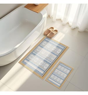 Badematten-Set 2-teilig - Blau