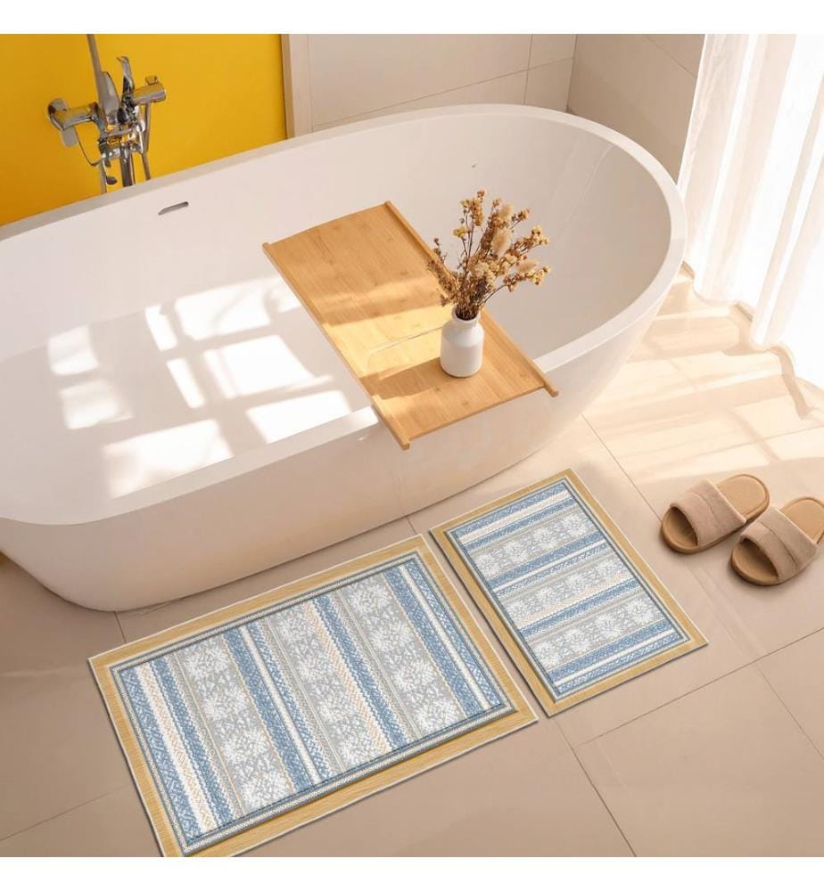 Bathmat Set 2 Pieces - Blue